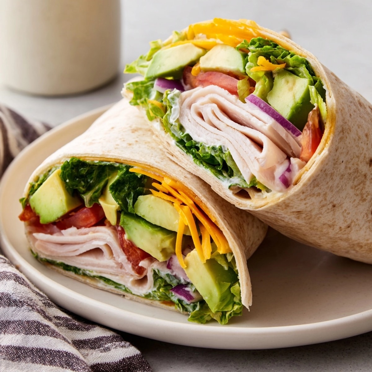 Taste the zesty tang wrapped up, a delicious Avocado Ranch Turkey Wrap recipe.