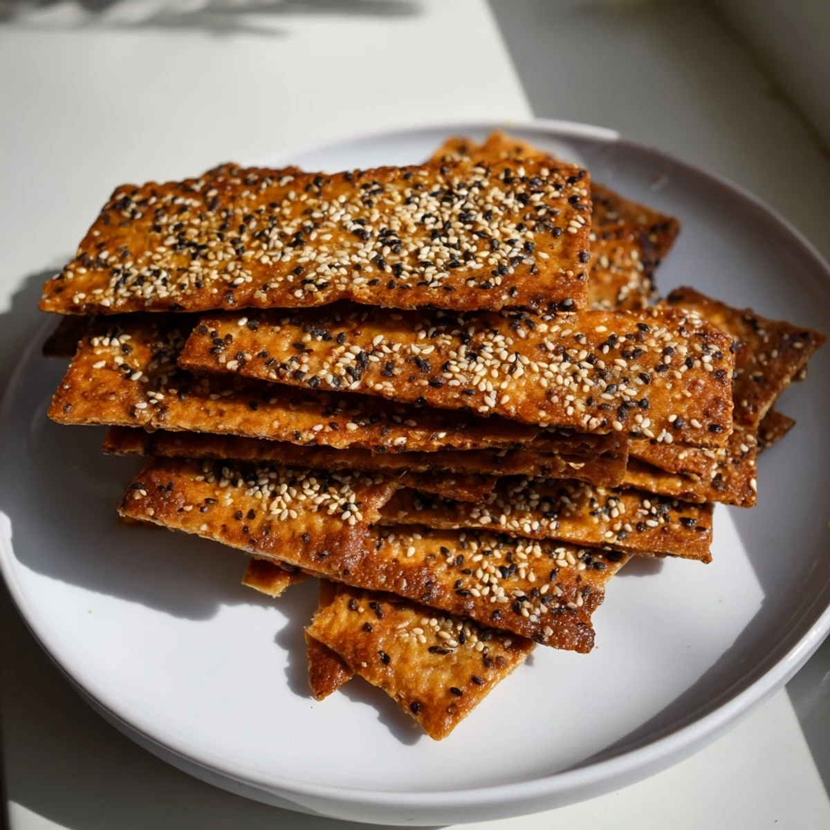 Crispy Gingerbread Lasagne Soup Crackers, perfect for cozy winter soup pairings.