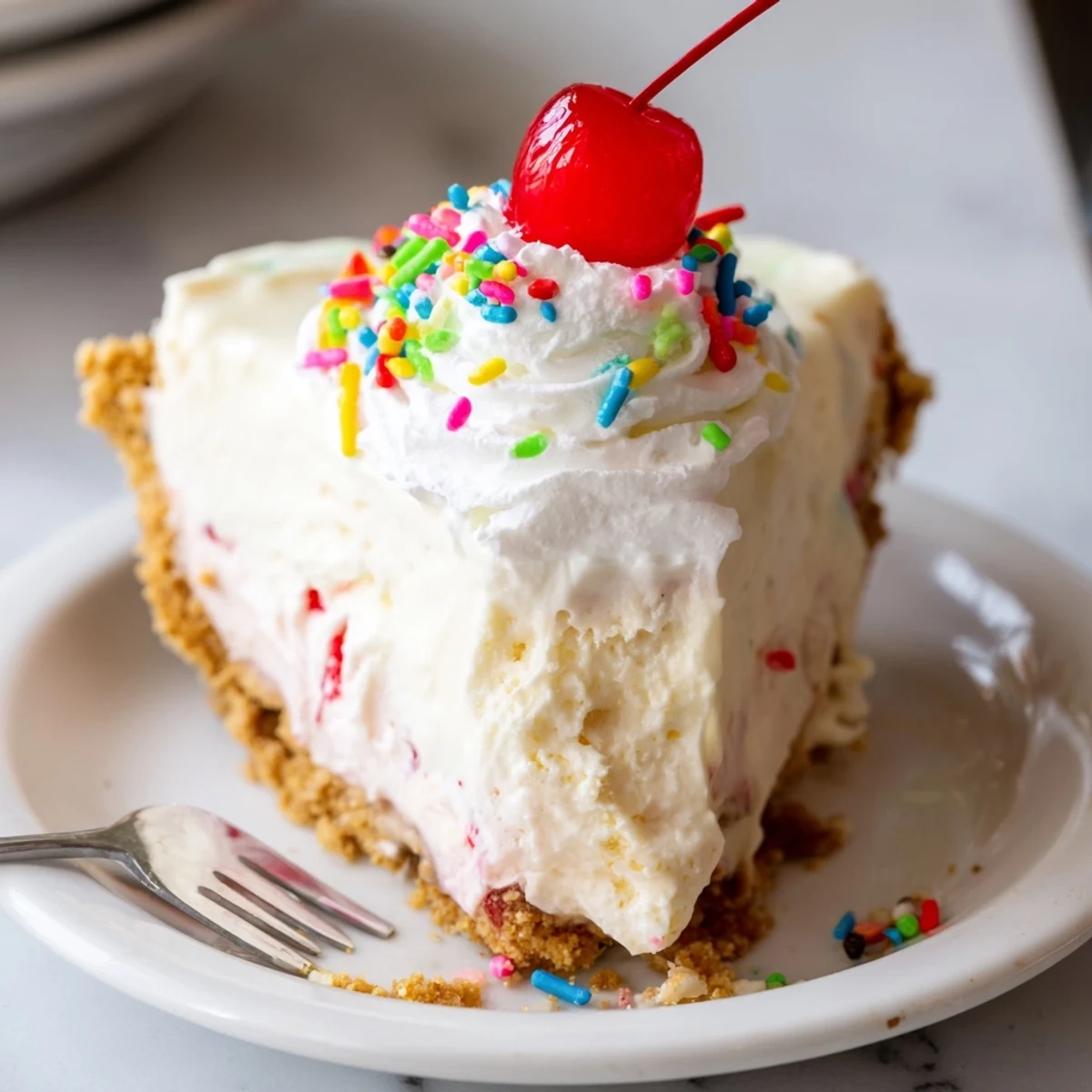 Irresistible Monster Energy Soda Float Pie, chilled to perfection with colorful sprinkles.