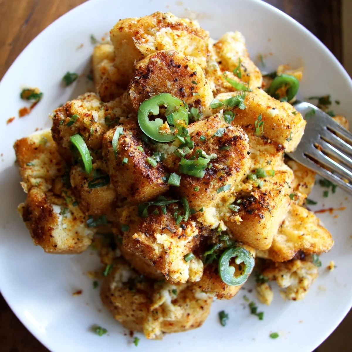 Delicious pull-apart Spicy Ranch Monkey Bread Waffles, golden and cheesy for brunch.  