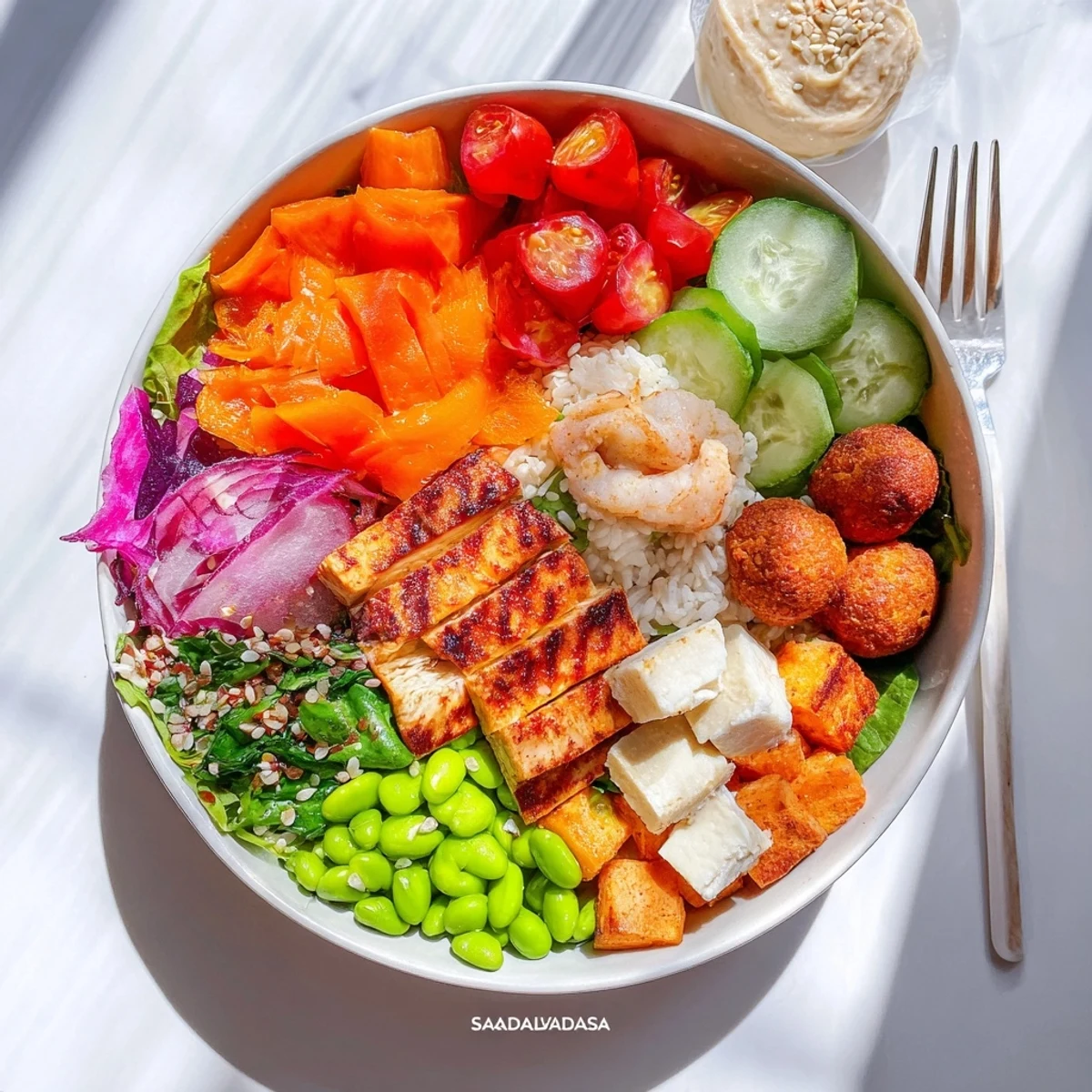 Vibrant Build‑Your‑Own Boards & Bowls encourage creativity with assorted fresh vegetables and proteins.