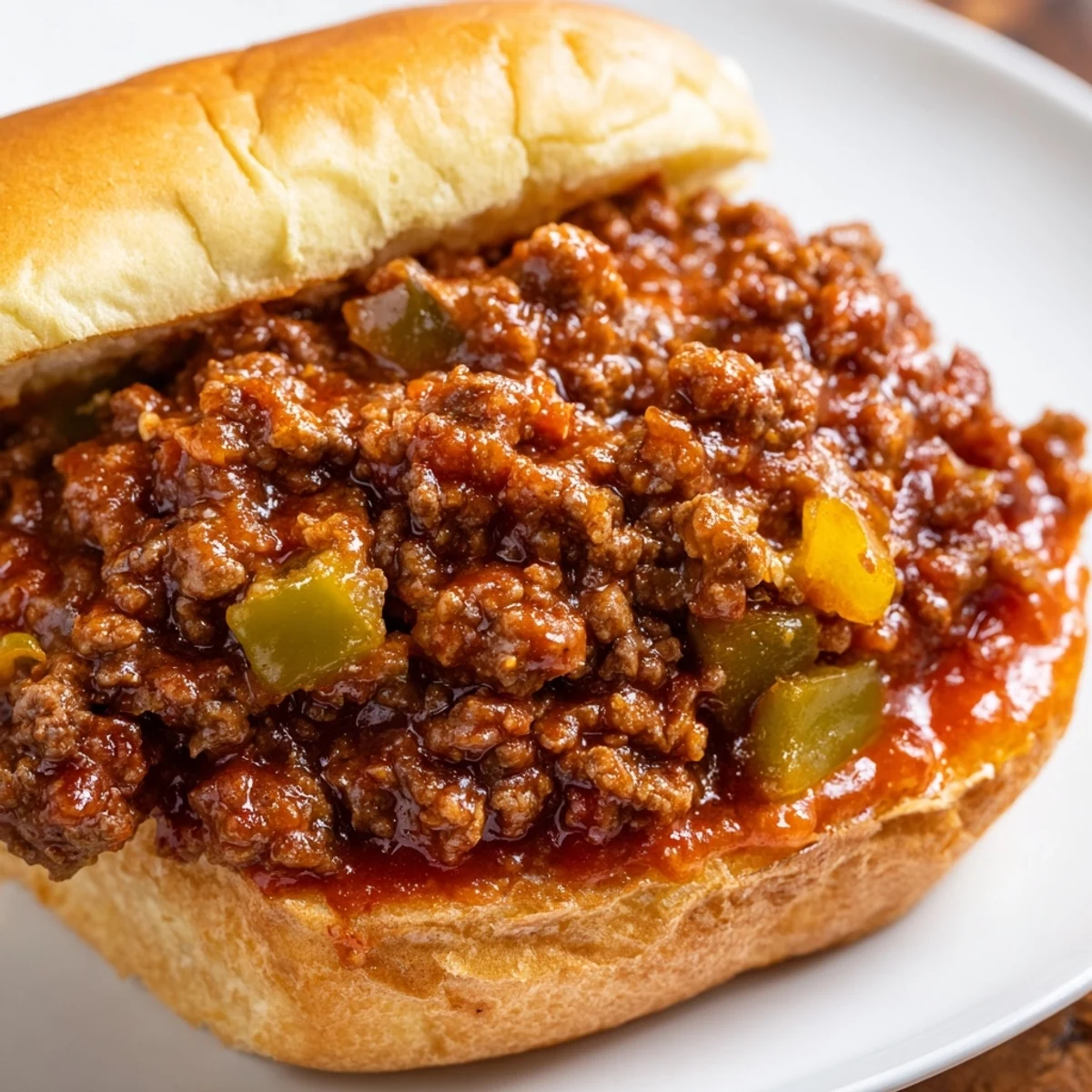 Steaming hot Sloppy Joes overflowing from toasted buns, a classic and comforting American meal.
