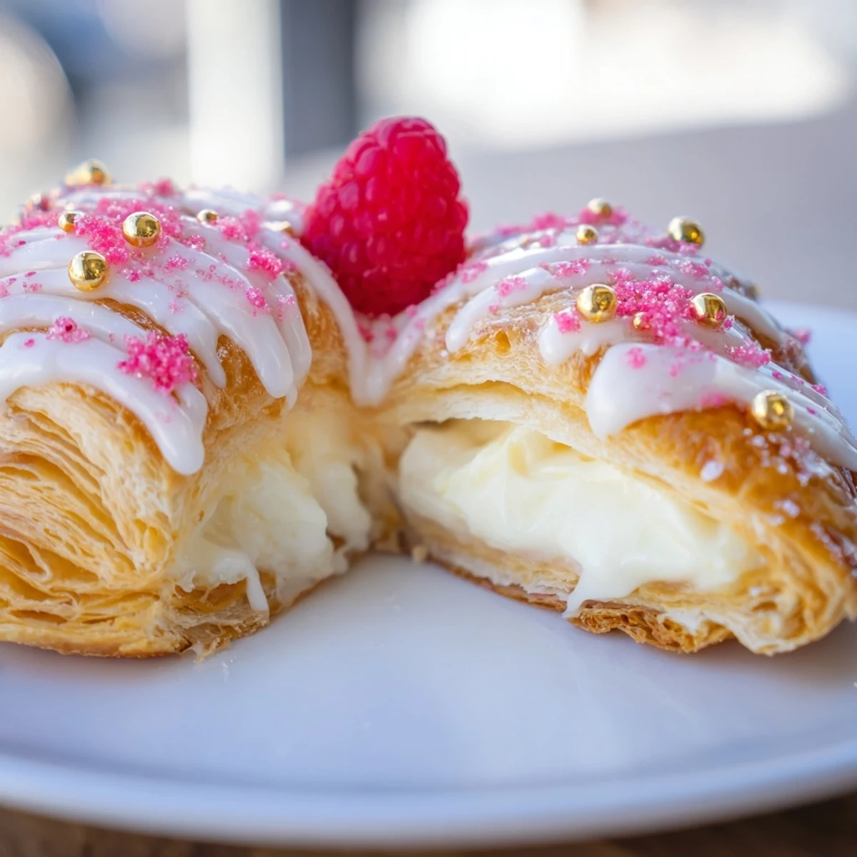 Golden, flaky princess crown desserts are artfully arranged, ready to impress at your party.