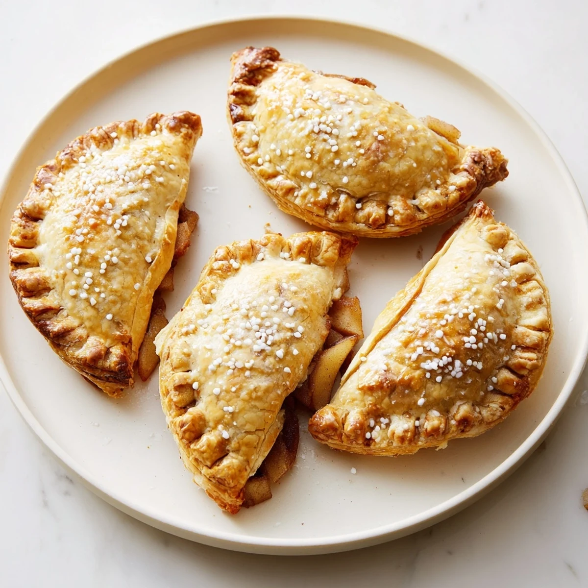 Flaky, freshly baked Mitten Shaped Hand Pies, showcasing sweet apple filling; a cozy winter dessert.