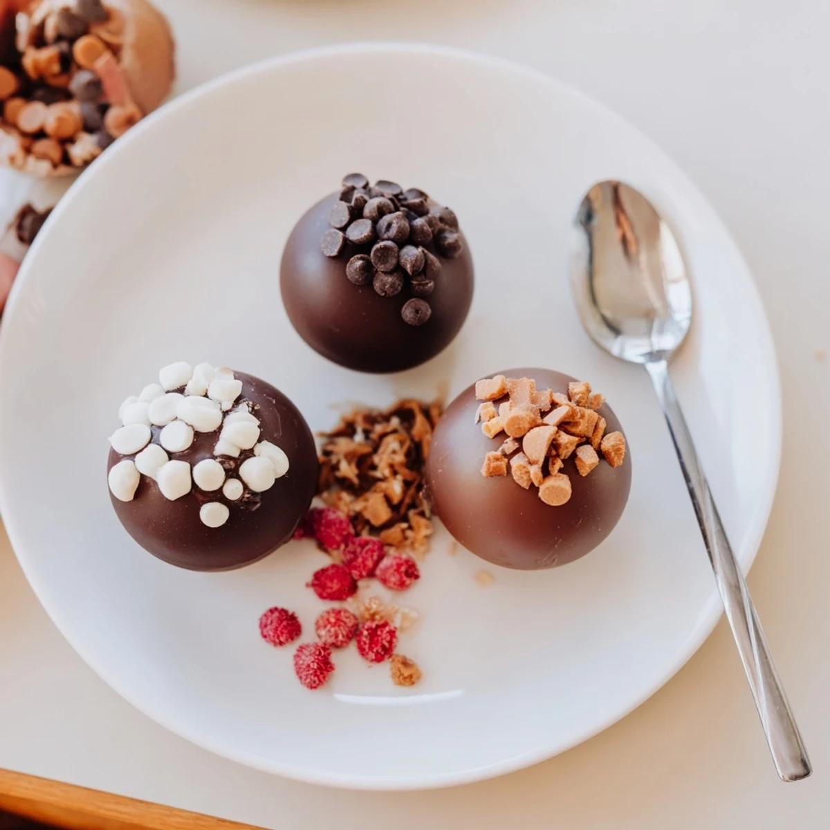 Get cozy with this comforting Hot Cocoa Bomb Topping Bar offering customizable and rich hot chocolate.