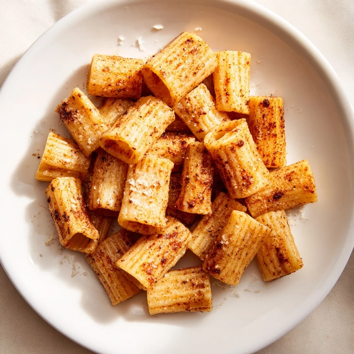 These crunchy Air Fryer Pasta Croutons are seasoned and ready to top a fresh Caesar salad.
