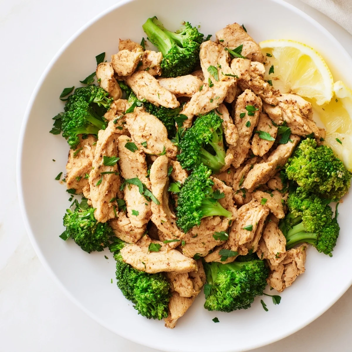 Steaming Microwave Chicken and Broccoli, with vibrant, tender vegetables and seasoned chicken in a dish.