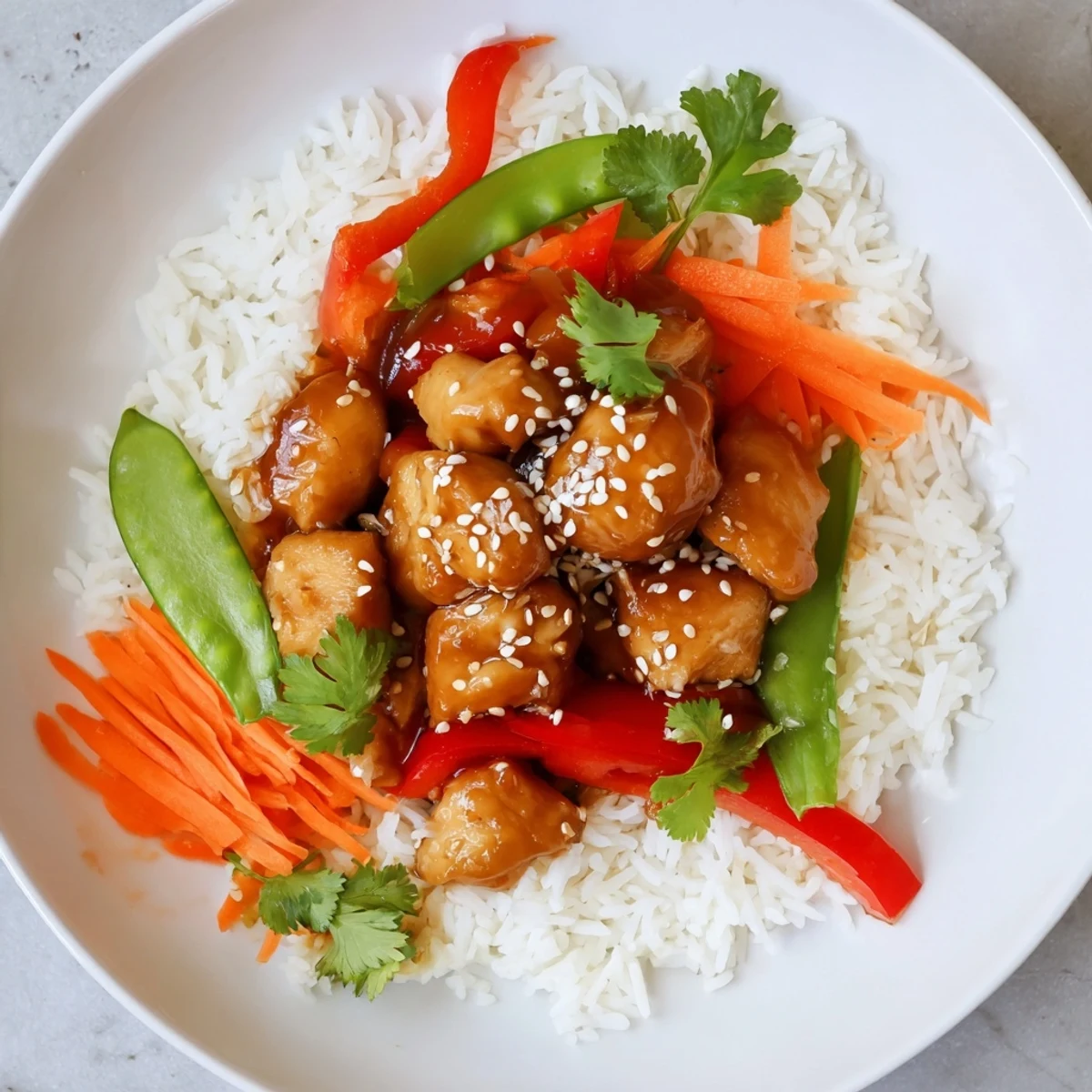 Aromatic Sesame Ginger Rice Bowl, showcasing Asian-inspired flavors, perfect for a quick weeknight dinner.