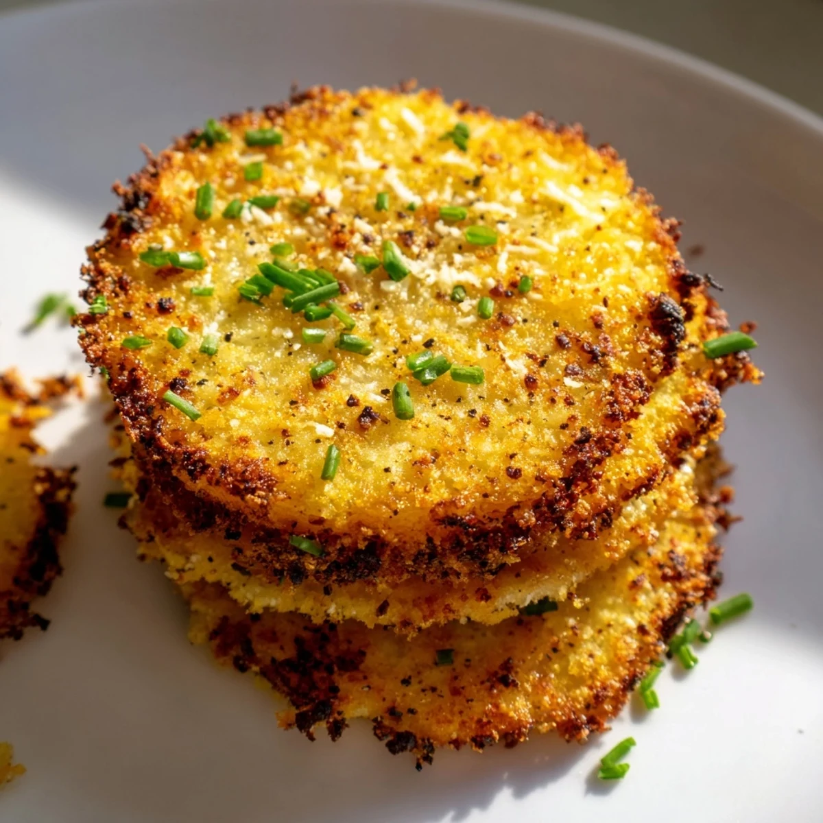 Golden-brown and crispy cottage cheese chips, a healthy and protein-packed snack on a baking sheet.