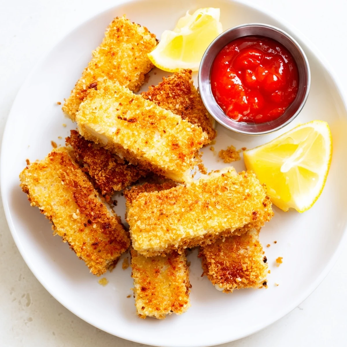 Close-up photo of fried panko halloumi, a vegetarian delight, ready to serve with its crispy coating.