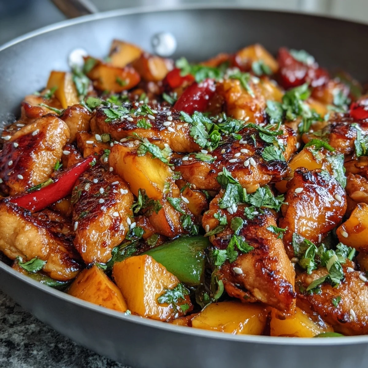 Mango Turmeric Chicken Stir-Fry