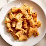 These crunchy Air Fryer Pasta Croutons are seasoned and ready to top a fresh Caesar salad.