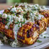 Grilled Corn Elote Style