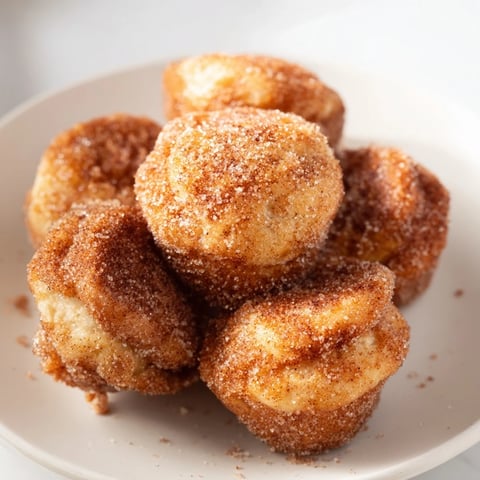 Tender churro muffin scone bites dusted with cinnamon sugar, perfect for an afternoon treat.  