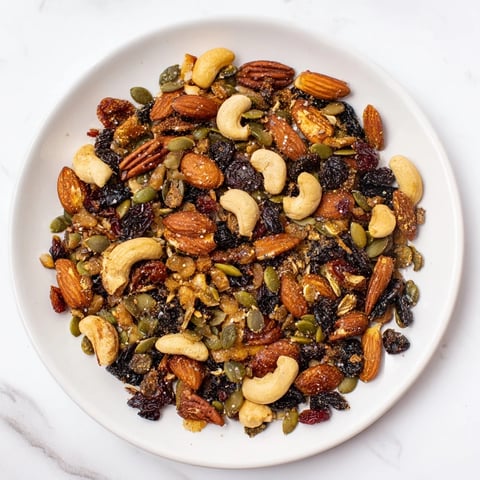 Golden, crunchy Nutty Nosh Squirrel Snack Mix in a bowl, ready to enjoy with a hint of spice.