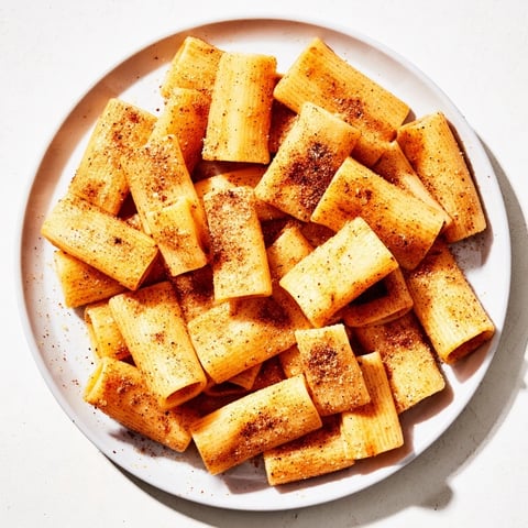 Golden-brown Air Fryer Pasta Croutons, air-fried until crispy, perfect for salads or a snack.