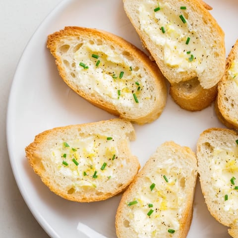 Golden, crispy Vodka Butter Crostini, ready to serve with a creamy butter and vodka spread.