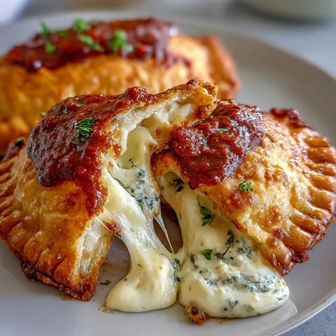 Golden-brown High Protein Pizza Hot Pockets fresh from the oven, featuring a crispy, herb-seasoned crust with melted cheese peeking out from the sealed edges.