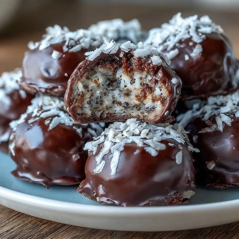 1. Healthy Chocolate Coconut Bites: No-bake treats made with shredded coconut, naturally sweetened, and dipped in rich dark chocolate.  