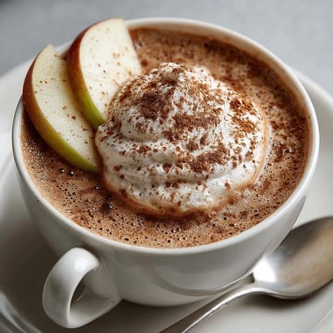 Cozy up with a warm Rebel Float Cinnamon-Apple Cocoa; creamy and spiced, perfect for a cold day.