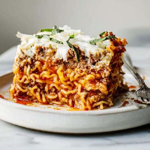 Spicy Ramen Lasagna Fusion