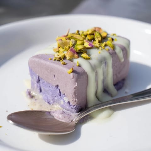 Ube Pistachio Ice Cream Bars