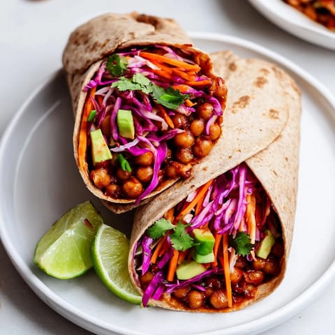 BBQ Chickpea Slaw Wrap