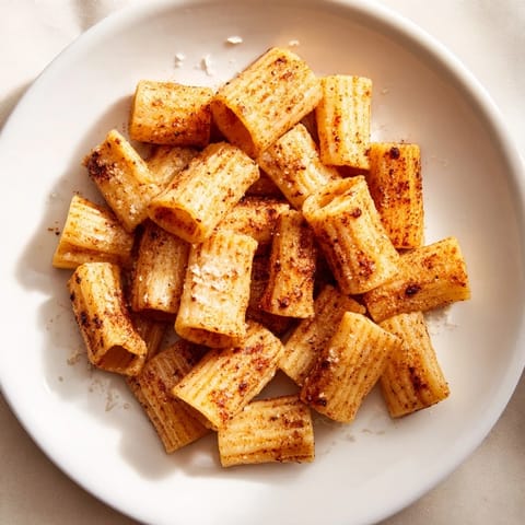 These crunchy Air Fryer Pasta Croutons are seasoned and ready to top a fresh Caesar salad.