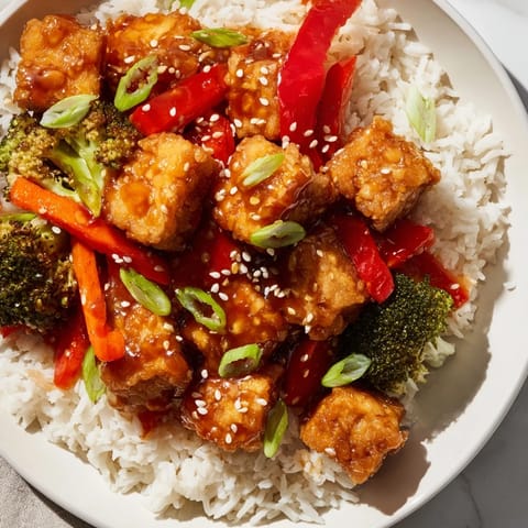 Honey Garlic Tofu Bowls