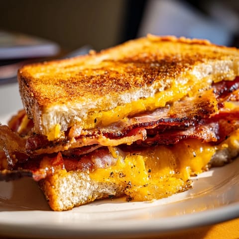 Crispy Bacon Cheddar Sandwich