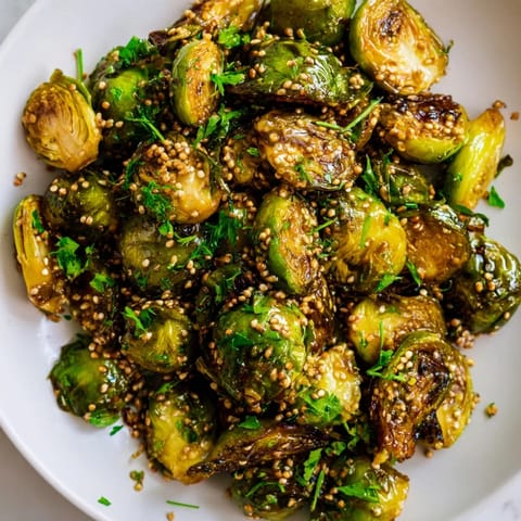 Honey Mustard Brussels Sprouts