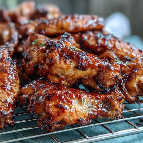 Served Guava BBQ Glazed Chicken Wings on a platter garnished with cilantro and lime wedges, perfect for game day.