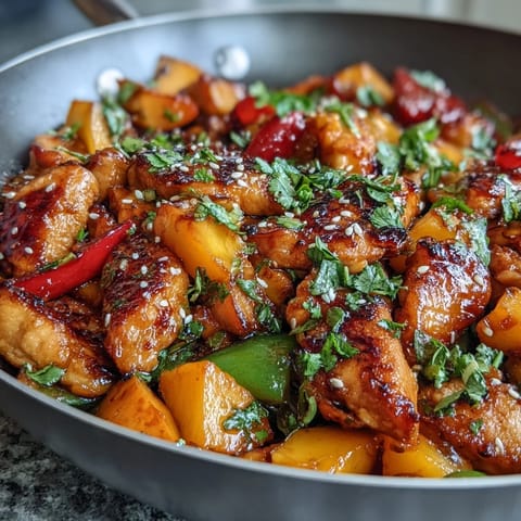 Mango Turmeric Chicken Stir-Fry