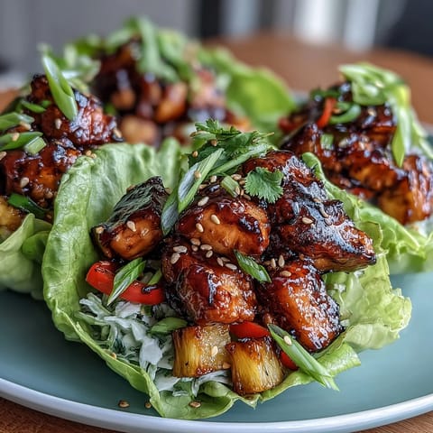 Teriyaki Chicken Pineapple Wraps