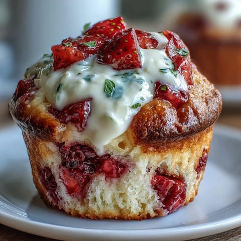 Strawberry Greek Yogurt Muffins