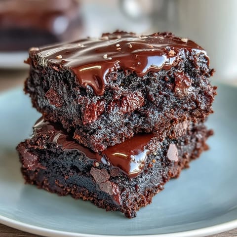 Decadent triple chocolate sourdough brownies with fudgy texture, rich cocoa, and melted chocolate chunks, baked to perfection.