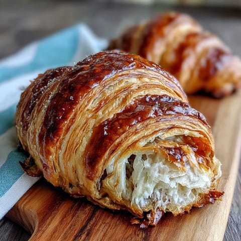 Easy Sourdough Croissants