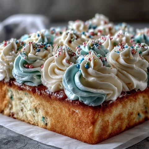 Festive vanilla sheet cake decorated with buttercream and Class of 2026 piping for graduation celebrations.  