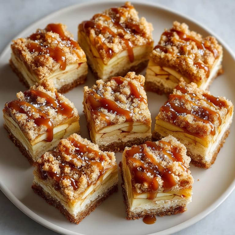 Imagine enjoying warm Salted Caramel Apple Pie Bars, a portable slice of comfort, drizzled with caramel.