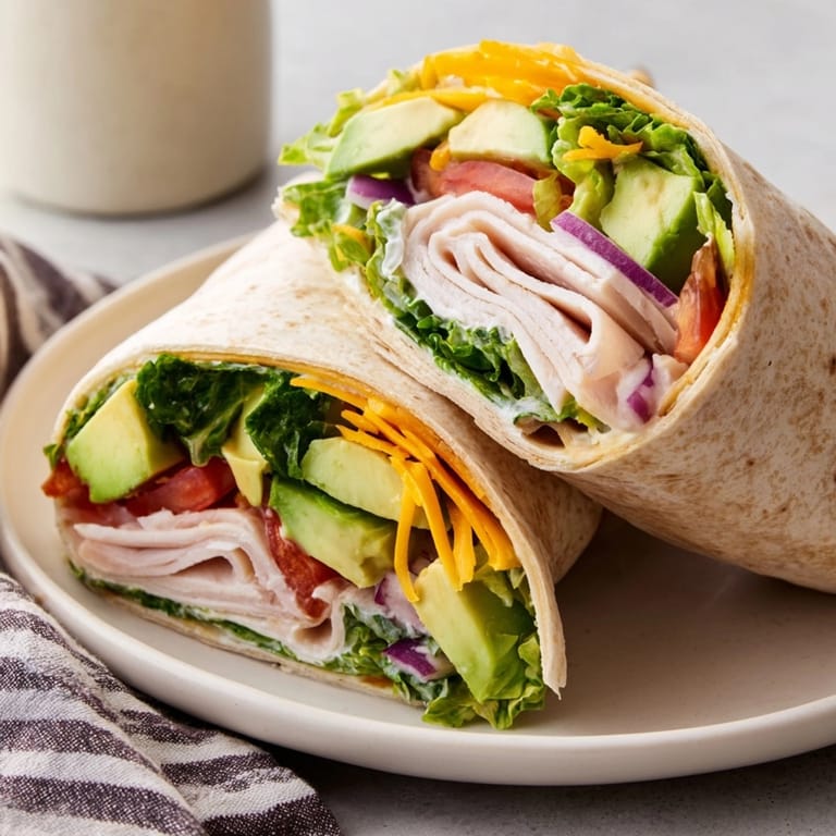 Taste the zesty tang wrapped up, a delicious Avocado Ranch Turkey Wrap recipe.