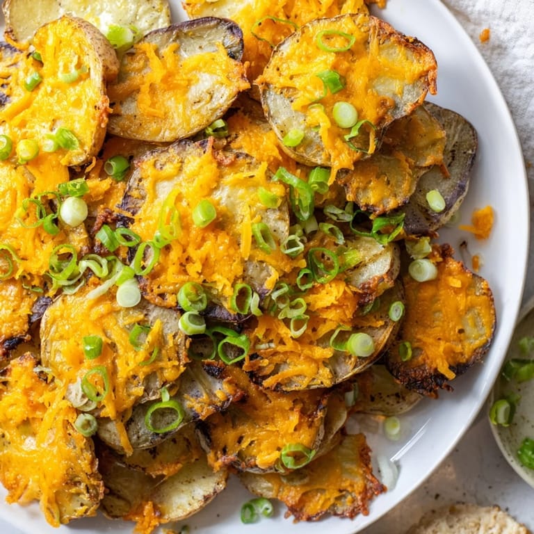 Golden brown Smashed Green Onion Potato Bombs drizzled with olive oil and spices.  