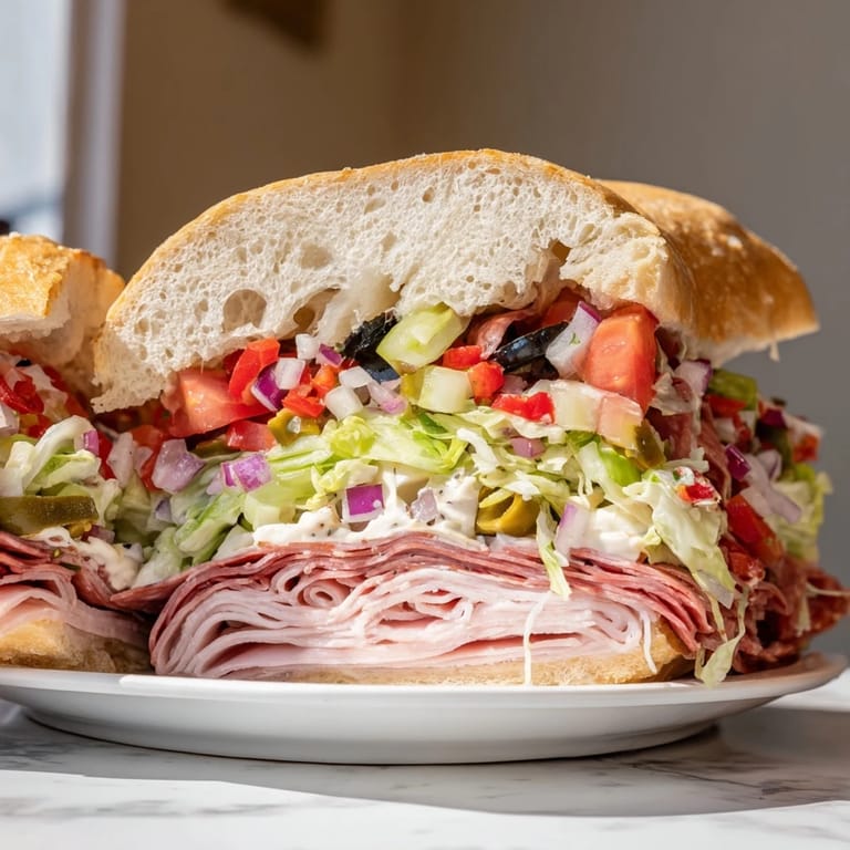 Savory Flavor Mash-Up Sandwiches bursting with zesty ingredients, ideal for a summer picnic.