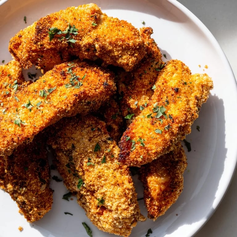 Crispy, delicious air fryer festive chicken tenders are perfectly seasoned and easy to make for any gathering.