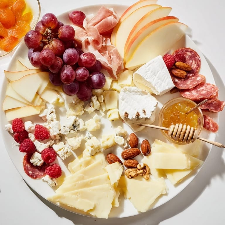 This Lace & Pearls board features a stunning spread perfect for sharing at a sophisticated gathering.