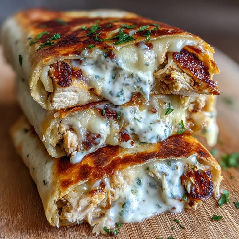 Savory low carb cheesy garlic chicken wraps filled with cheddar, cream cheese, and parsley, perfect for a quick keto meal.