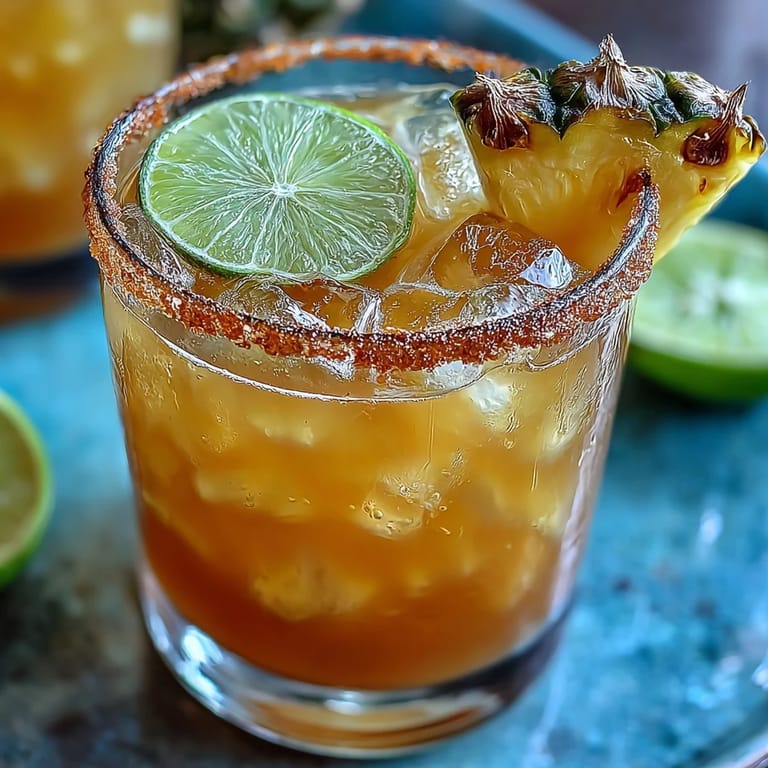 Non-alcoholic pineapple margarita with zesty lime and orange notes, ideal for family-friendly celebrations.