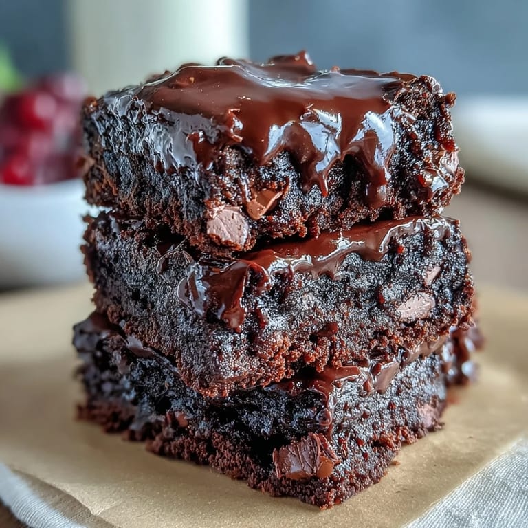 Chewy sourdough brownies swirled with bittersweet, milk, and semi-sweet chocolate, offering deep flavor and irresistible gooey centers.