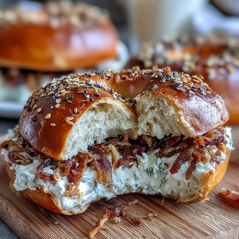 Wholesome bagels with Greek yogurt and everything seasoning, offering a high-protein twist on a classic breakfast favorite.
